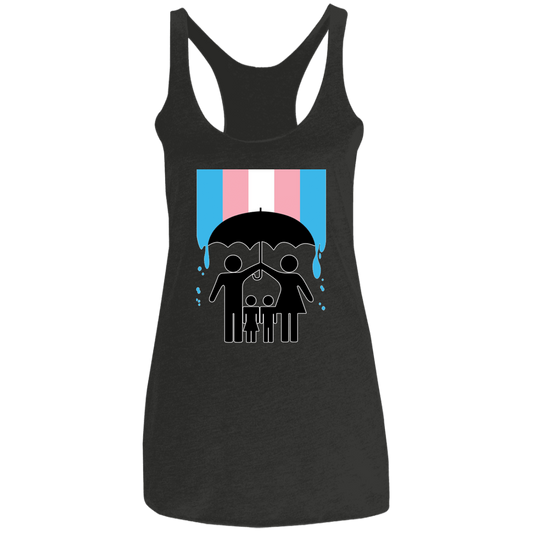 "Protect Family" Ladies' Triblend Racerback Tank