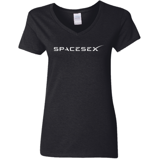 "SpaceseX" Ladies' 5.3 oz. V-Neck T-Shirt