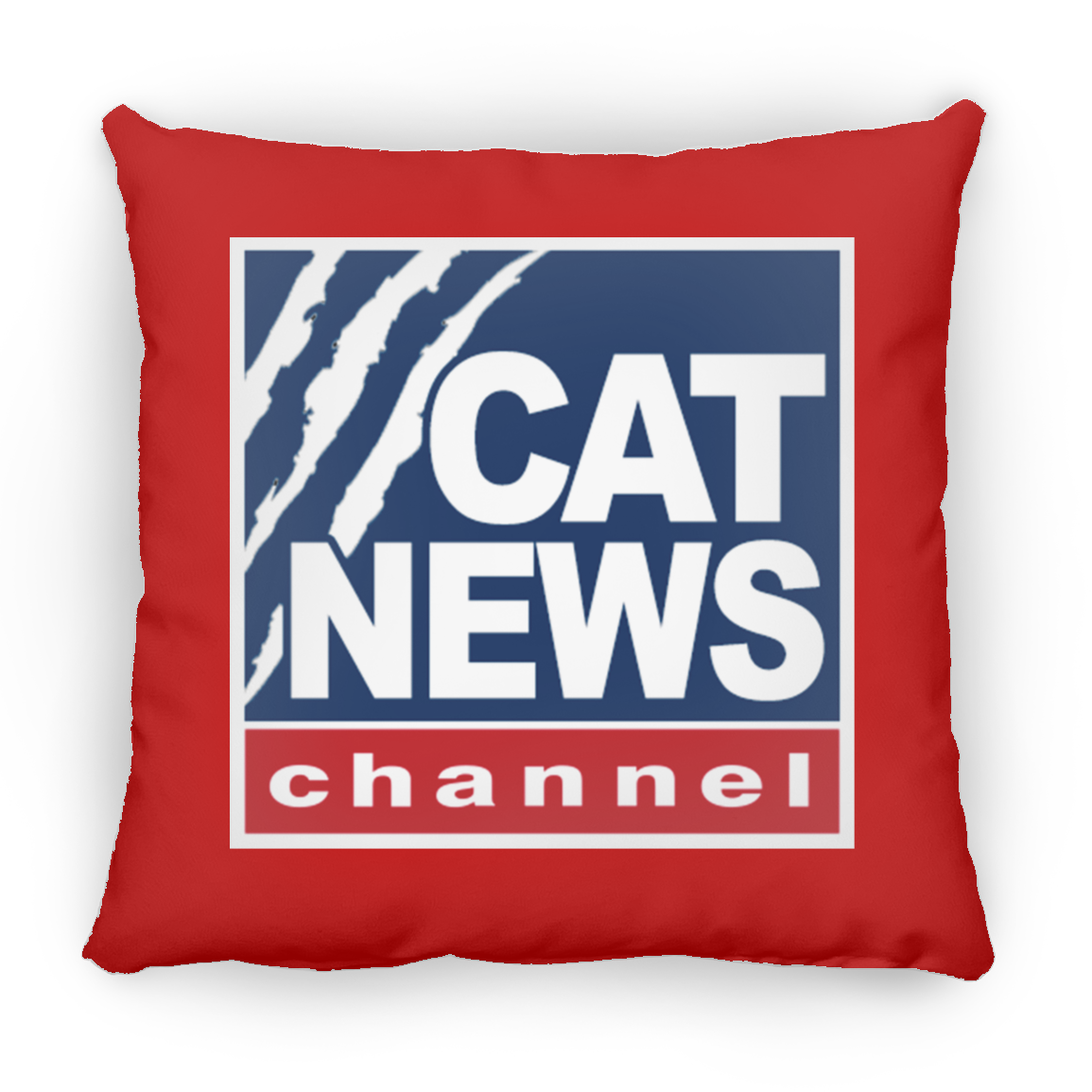 "Cat News" Large Square Pillow