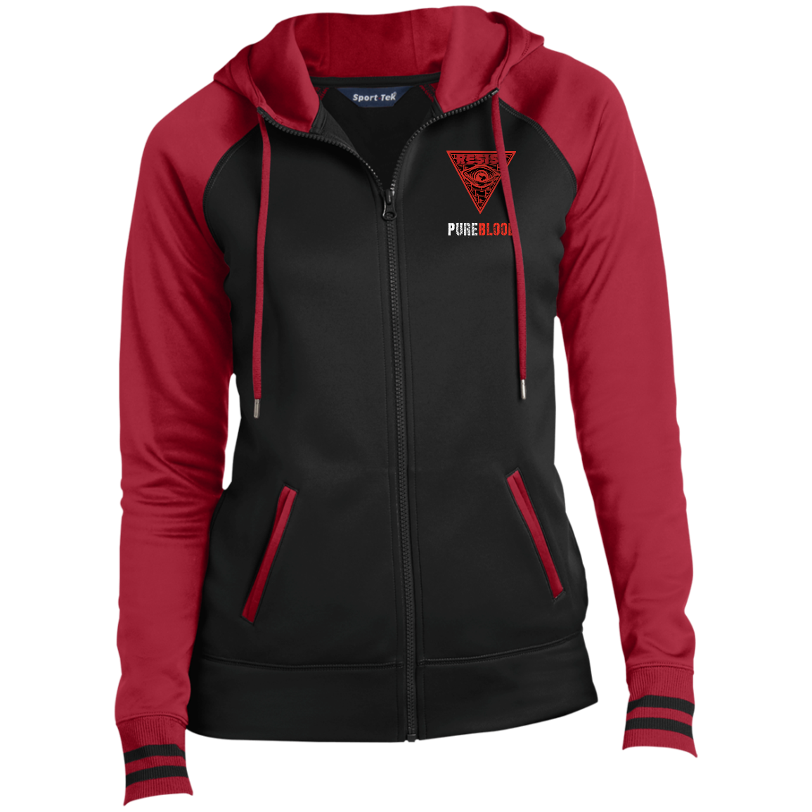 "PureBlood" Ladies' Sport-Wick® Full-Zip Hooded Jacket
