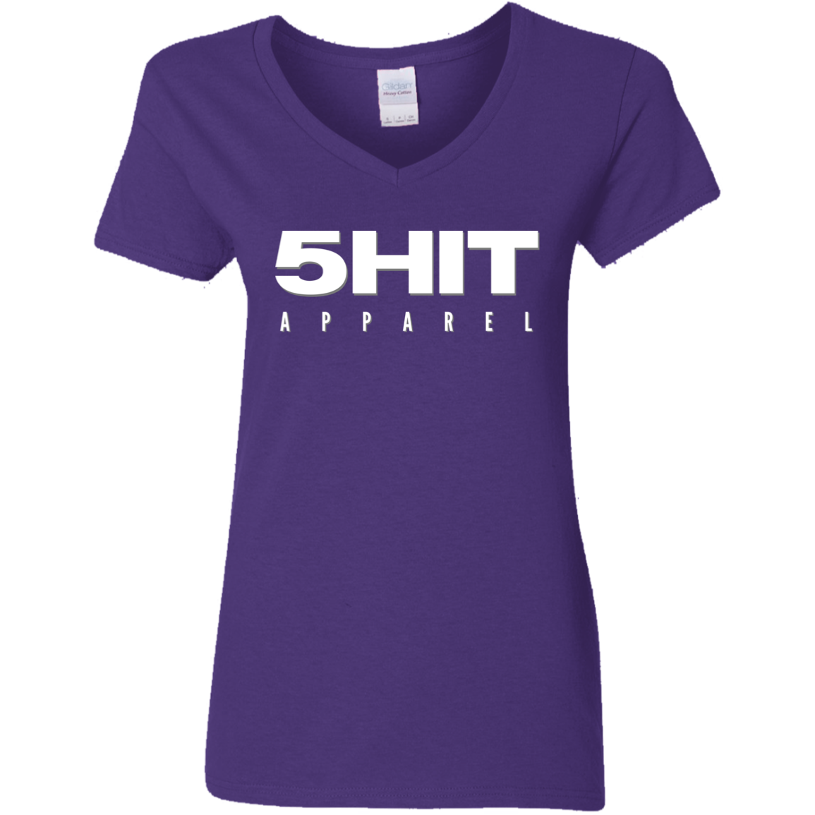 "5-Hit Apparel" Ladies' 5.3 oz. V-Neck T-Shirt