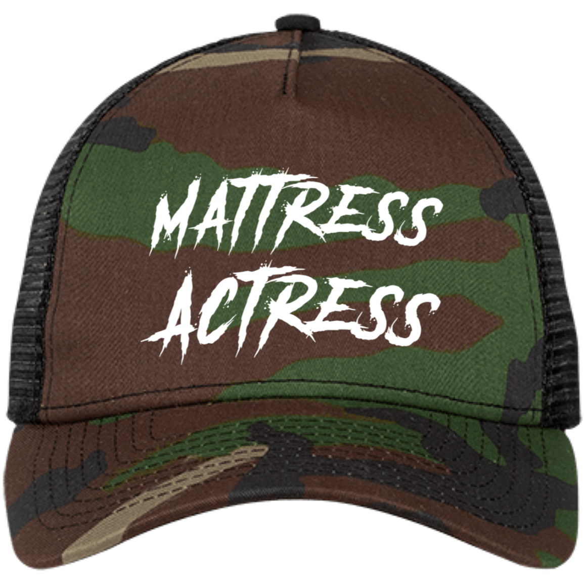 "Mattress Actress" Embroidered Snapback Trucker Cap