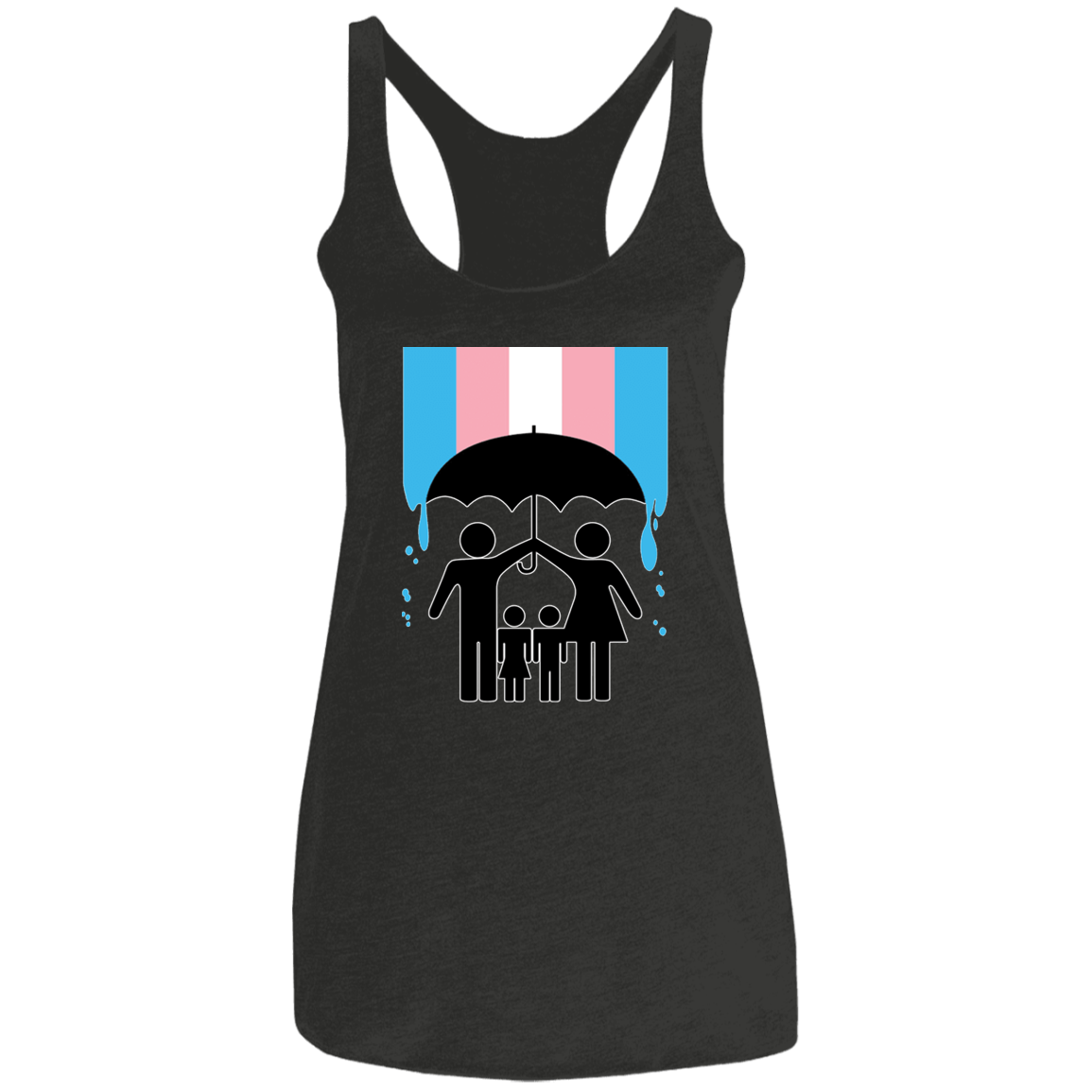 "Protect Family" Ladies' Triblend Racerback Tank