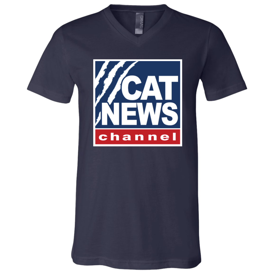 "Cat News" Unisex Jersey SS V-Neck T-Shirt