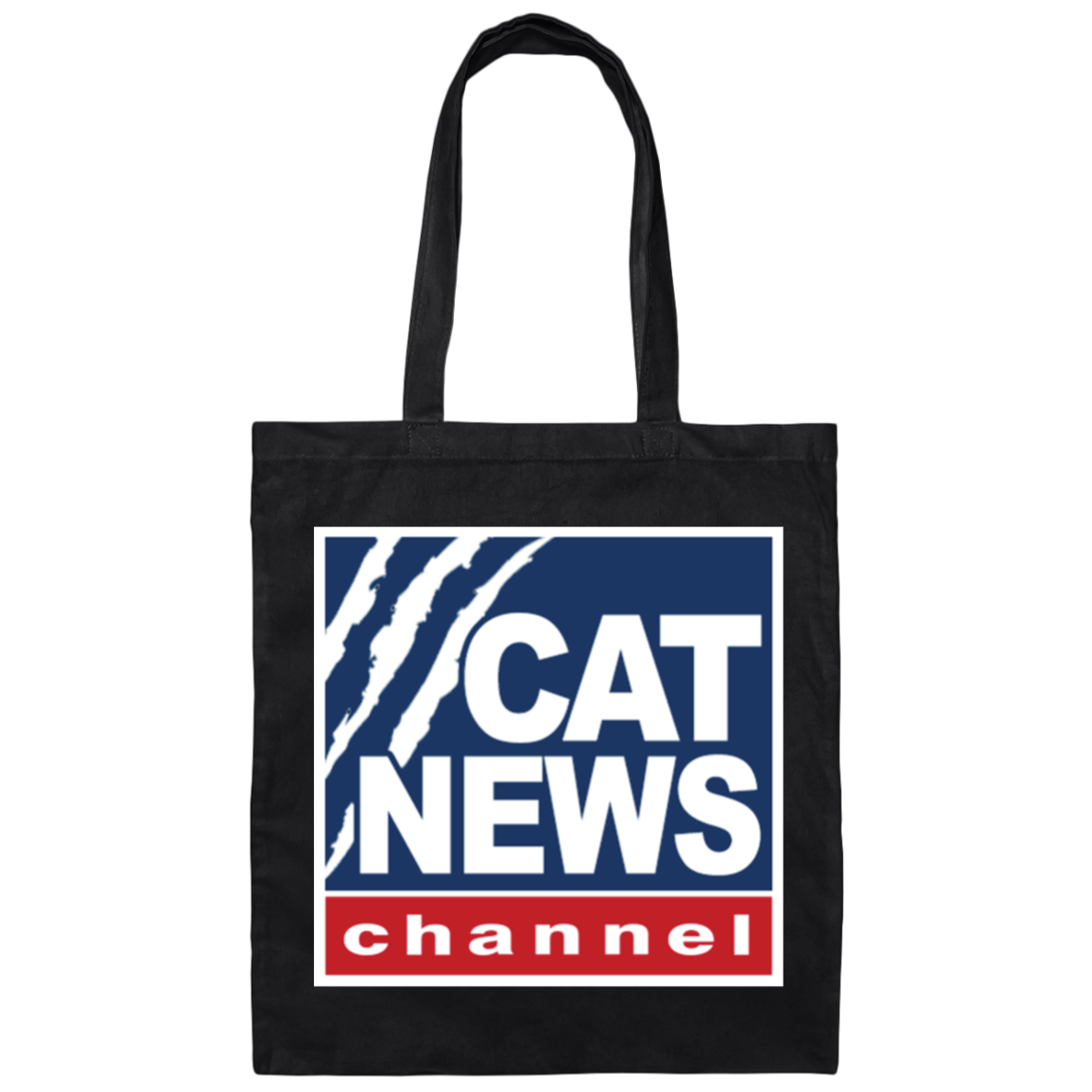 "Cat News" Canvas Tote Bag