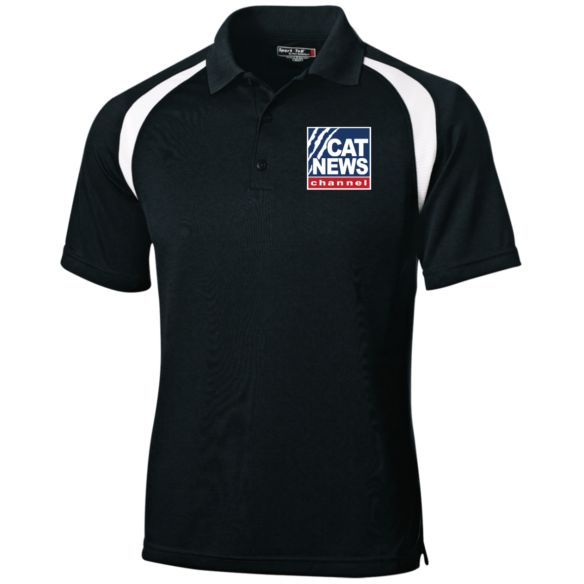 "Cat News" Moisture-Wicking Tag-Free Golf Shirt