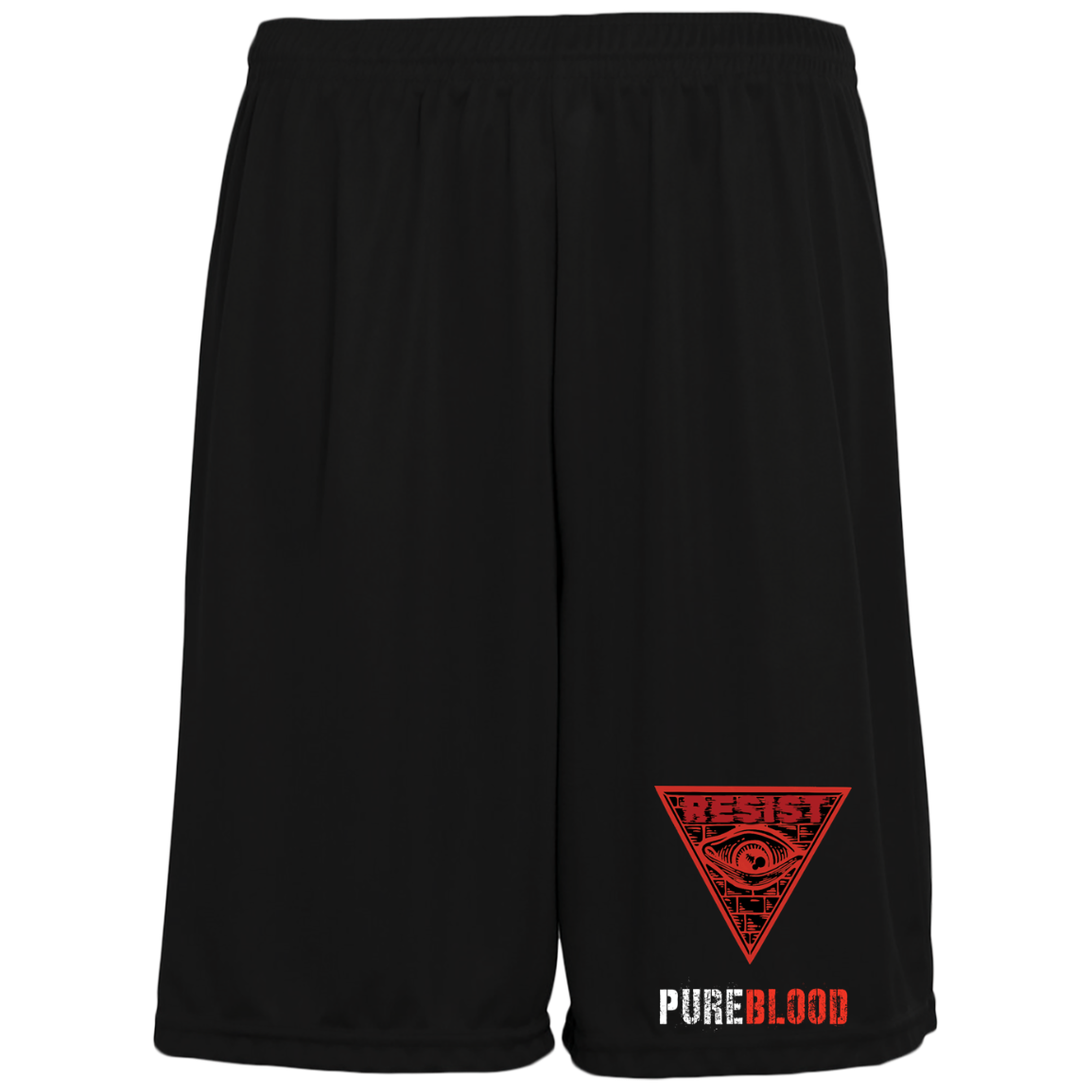 "PureBlood" Moisture-Wicking Pocketed 9 inch Inseam Training Shorts