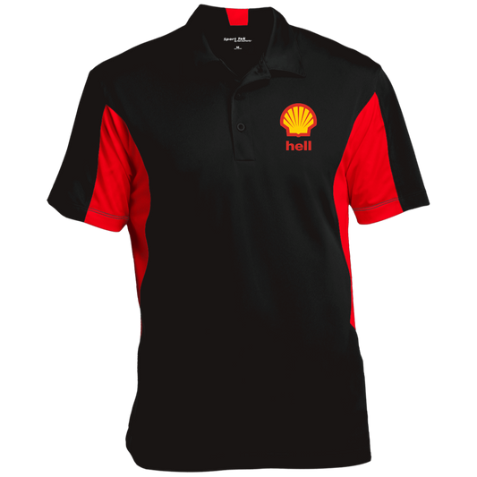"Gas Hell" Men's Colorblock Performance Polo