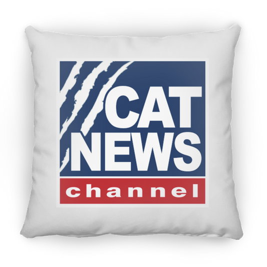 "Cat News" Large Square Pillow