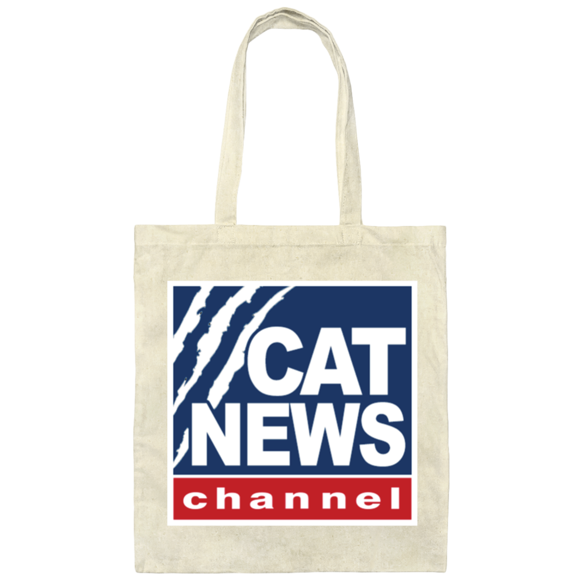 "Cat News" Canvas Tote Bag