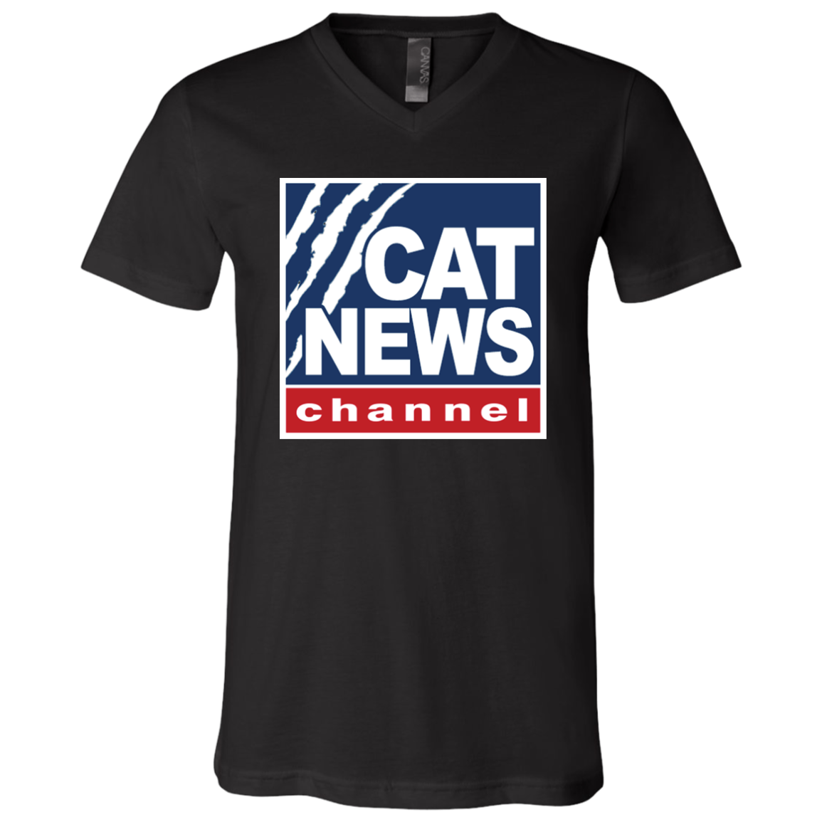 "Cat News" Unisex Jersey SS V-Neck T-Shirt