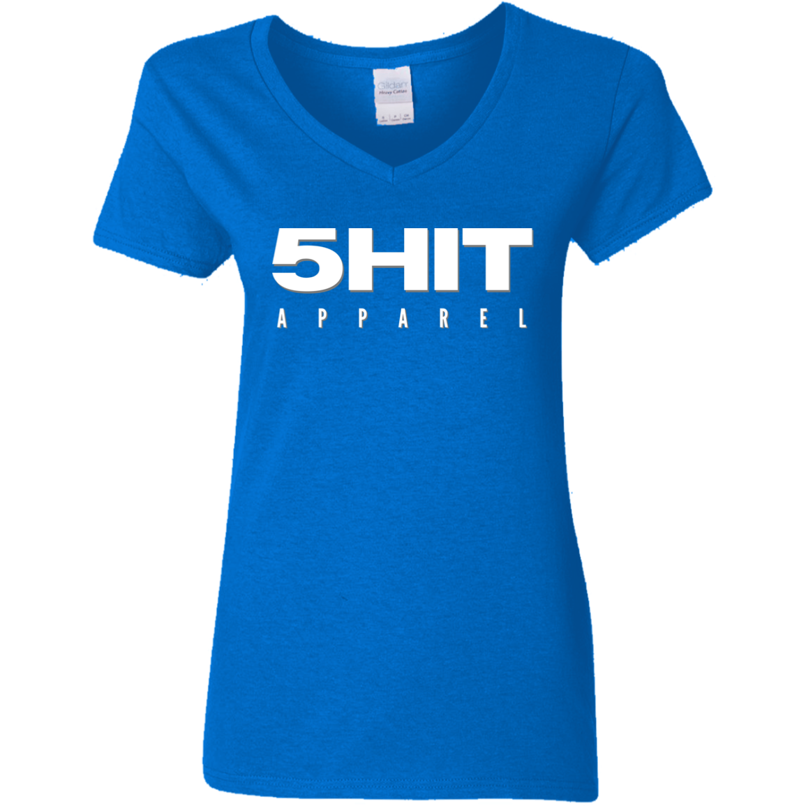 "5-Hit Apparel" Ladies' 5.3 oz. V-Neck T-Shirt